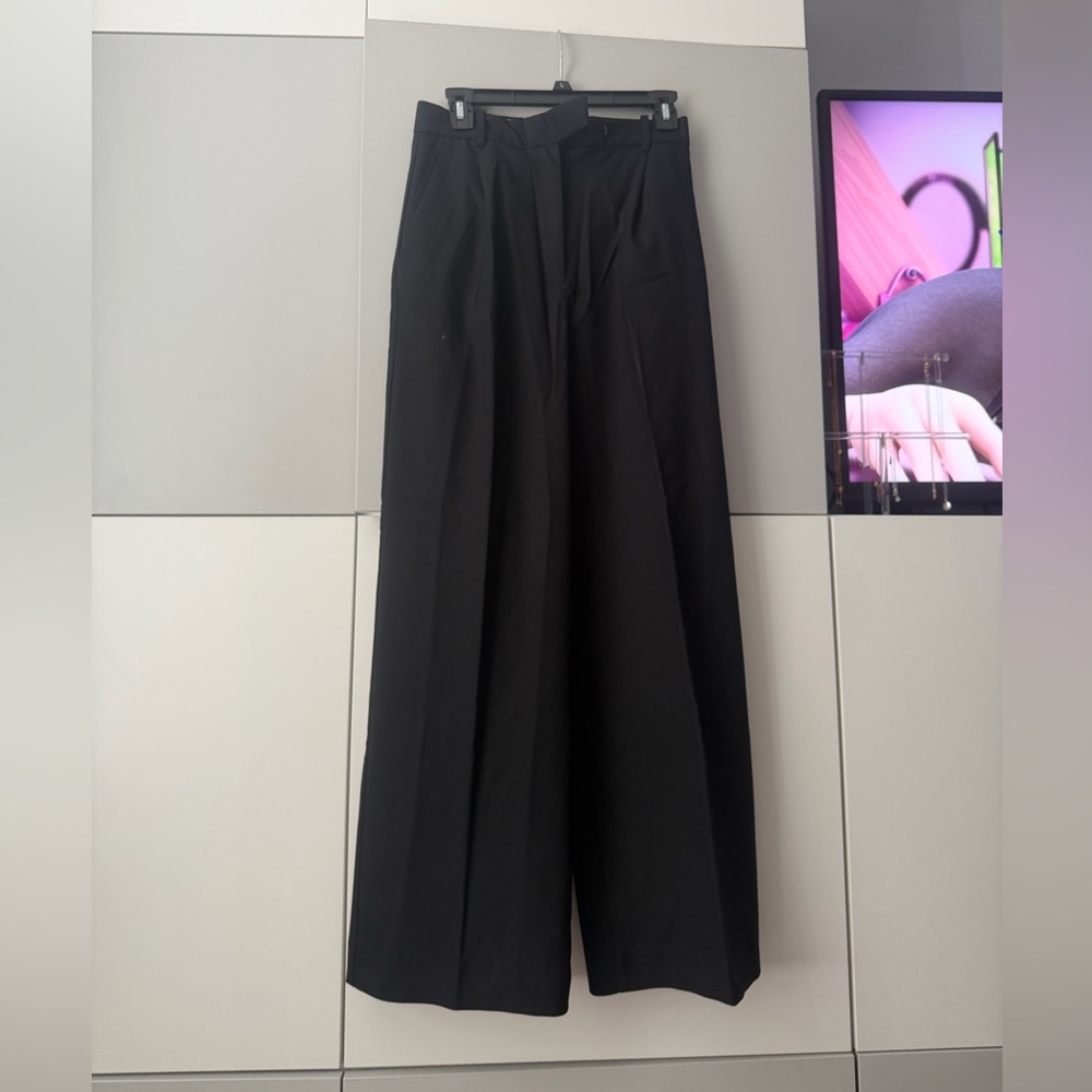 Zara Black High-Waist Wide Leg Trousers